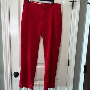 Vintage Polo Ralph Lauren preppy country club wide wale red corduroy pants 35x32